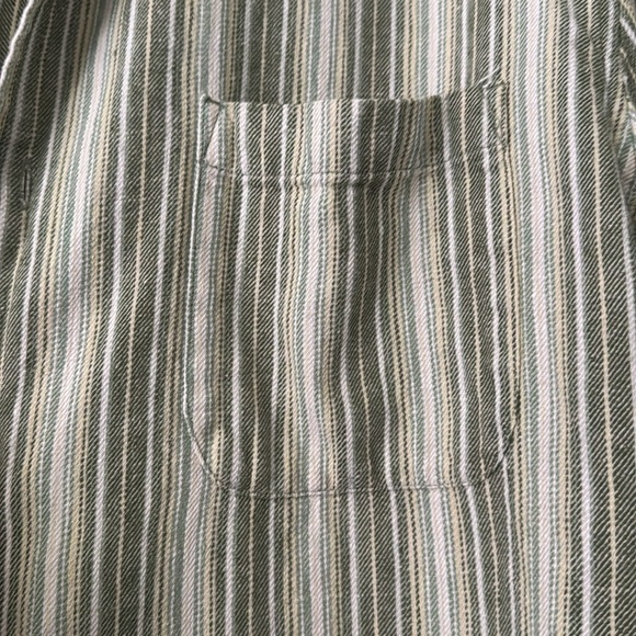 Burnside Womens XL Long Sleeve Flannel Shirt Green/White outdoors hiking camping - Picture 4 of 8